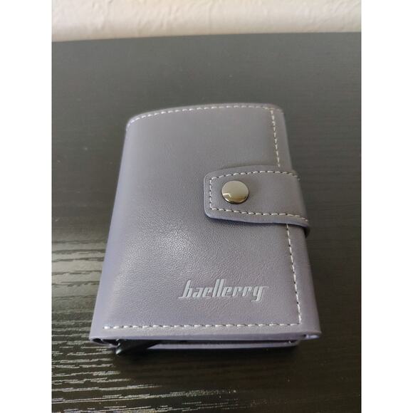 Baellerry Slim Pop-Up Card Holder Wallet -Textured Leather - Picture 1 of 7